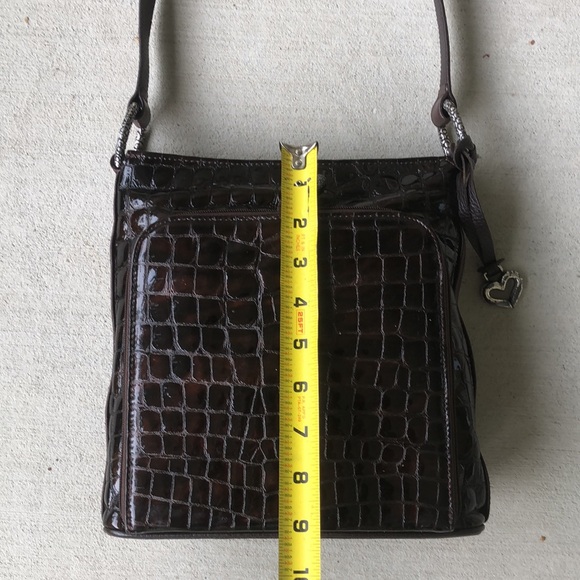 BRIGHTON Reptile Embossed Patent Leather Shoulder Bag - #D723012 - Picture 13 of 15